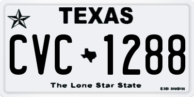 TX license plate CVC1288