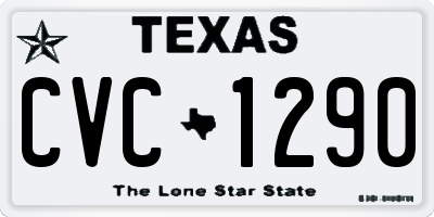 TX license plate CVC1290