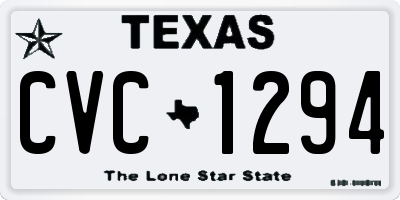 TX license plate CVC1294