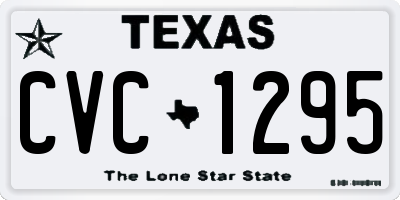 TX license plate CVC1295