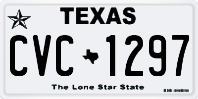 TX license plate CVC1297