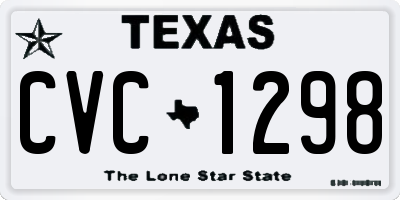 TX license plate CVC1298