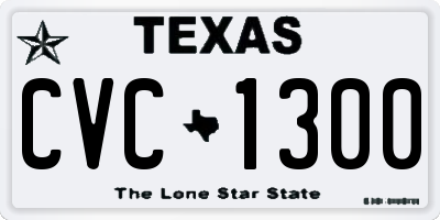 TX license plate CVC1300