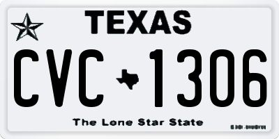 TX license plate CVC1306