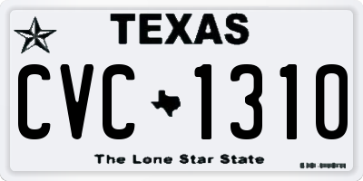 TX license plate CVC1310