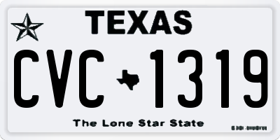 TX license plate CVC1319