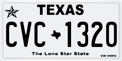 TX license plate CVC1320