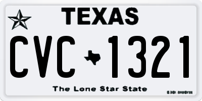 TX license plate CVC1321