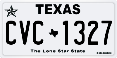 TX license plate CVC1327