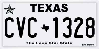 TX license plate CVC1328