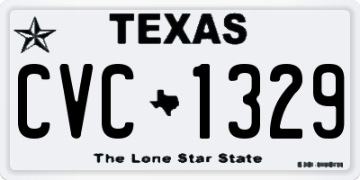TX license plate CVC1329