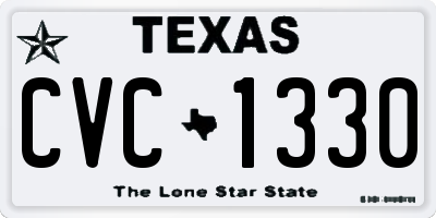 TX license plate CVC1330