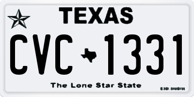 TX license plate CVC1331