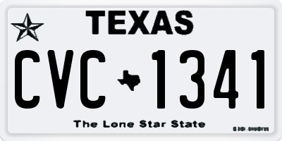 TX license plate CVC1341