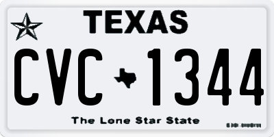 TX license plate CVC1344