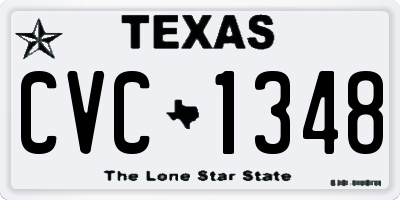 TX license plate CVC1348