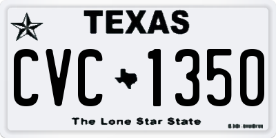 TX license plate CVC1350