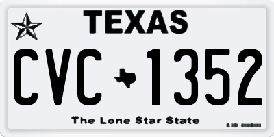 TX license plate CVC1352
