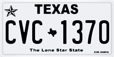 TX license plate CVC1370