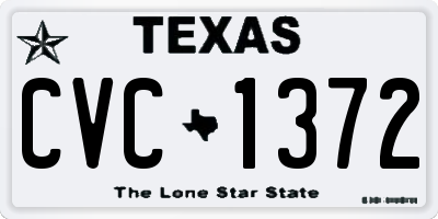 TX license plate CVC1372
