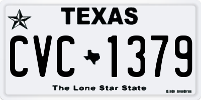 TX license plate CVC1379