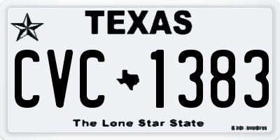 TX license plate CVC1383