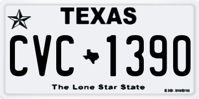 TX license plate CVC1390