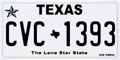 TX license plate CVC1393