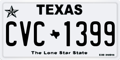 TX license plate CVC1399