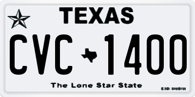 TX license plate CVC1400
