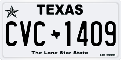 TX license plate CVC1409
