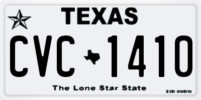 TX license plate CVC1410
