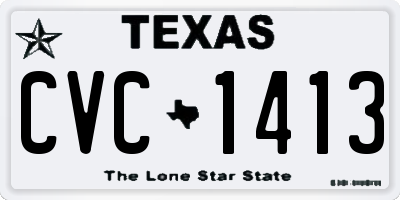 TX license plate CVC1413