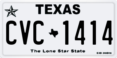 TX license plate CVC1414