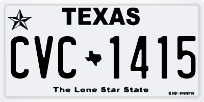 TX license plate CVC1415