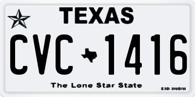 TX license plate CVC1416
