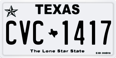 TX license plate CVC1417