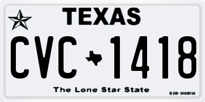 TX license plate CVC1418