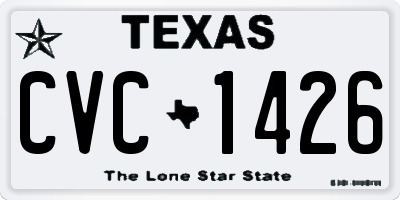 TX license plate CVC1426