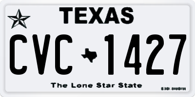 TX license plate CVC1427