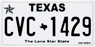 TX license plate CVC1429