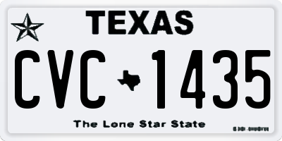 TX license plate CVC1435