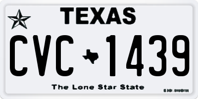 TX license plate CVC1439