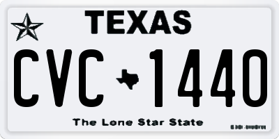 TX license plate CVC1440