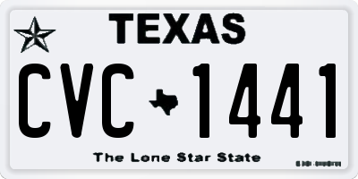 TX license plate CVC1441