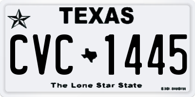 TX license plate CVC1445