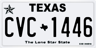 TX license plate CVC1446