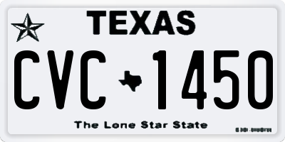 TX license plate CVC1450