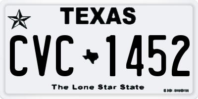 TX license plate CVC1452