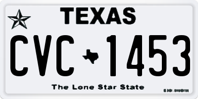 TX license plate CVC1453